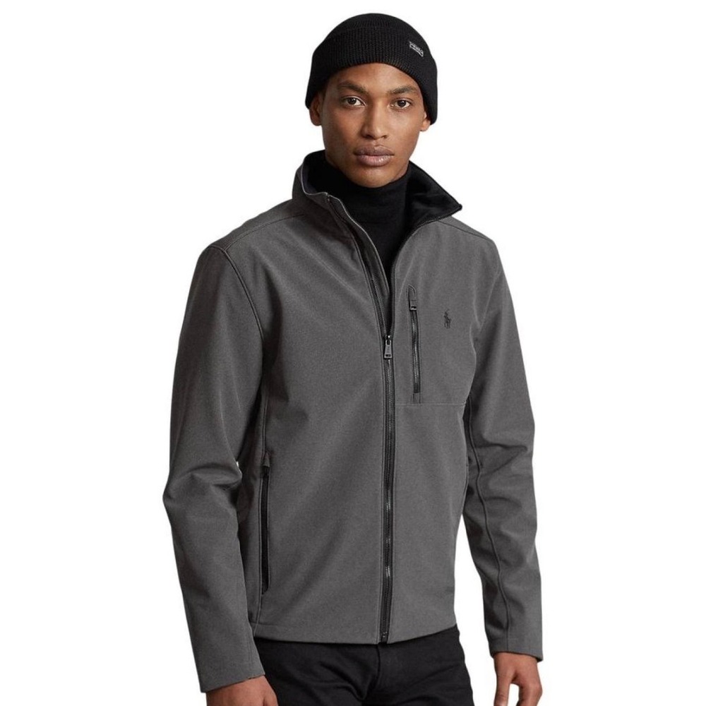 Polo Ralph Lauren Performance Softshell Jacket Mens XL Gray Fleece Lined Zip